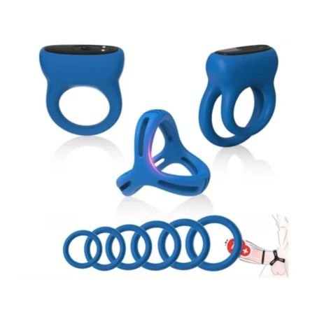 Multi-Functional 6-in-1 Vibrating Cock Ring In Pakistan