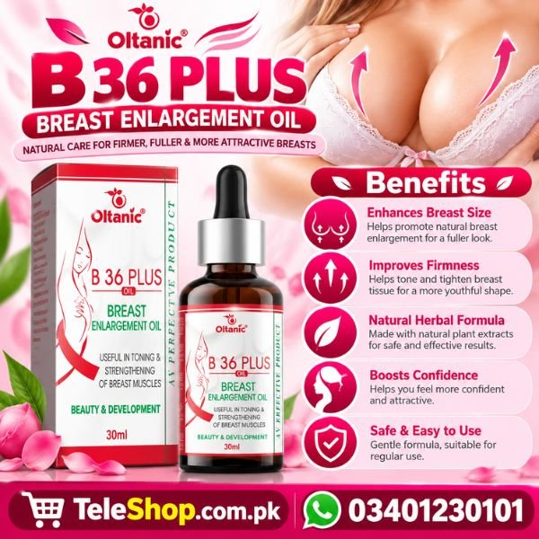 Oilanic Natural B 36 Plus Breast Enlargement Oil in Pakistan