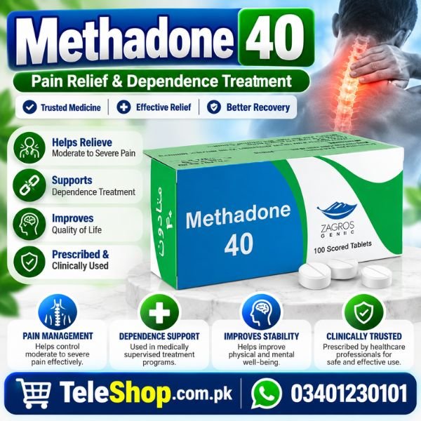 Zagros Darou Methadone 40mg Tablets in Pakistan