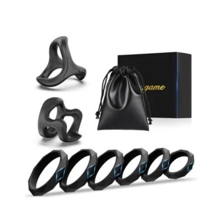 8 Silicone Cock Rings Set for Men In Pakistan