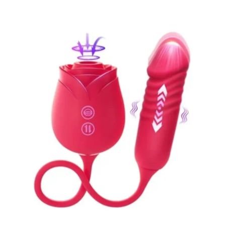 Mooligirl Rose Vibrators Sex Toy | Thrusting & Sucking