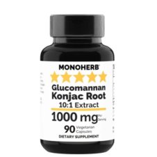 Monoherb Glucomannan Konjac Root 1000 Mg Capsule